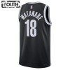 Dres Brooklyn Nets Yuta Watanabe 18 Nike 2022-23 Icon Edition Crno Swingman - Dječji